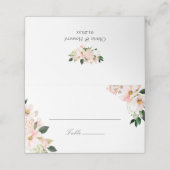 Spring Hydrangea Blossom Blush Roze Bloemen Huweli Plaatskaartje (Buitenkant ongevouwen)