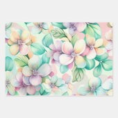 Spring Hydrangea Turquoise & Roze Inpakpapier Vel (Voorkant)