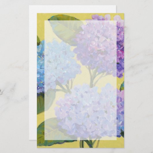 Spring Hydrangeas I Briefpapier (Voorkant / Achterkant)