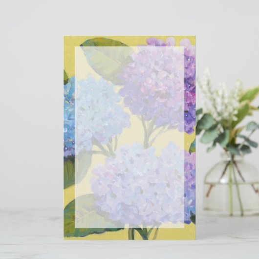Spring Hydrangeas I Briefpapier (Staand voorkant)