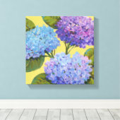 Spring Hydrangeas I Canvas Afdruk (Insitu (Houten vloer))