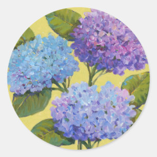 Spring Hydrangeas I Ronde Sticker