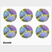 Spring Hydrangeas I Ronde Sticker (Vel)
