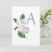 Spring HYRDANGEA met aanpasbare brief Bedankkaart (Staand voorkant)