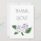 Spring HYRDANGEA met aanpasbare brief Bedankkaart (Achterkant)