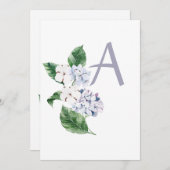 Spring HYRDANGEA met aanpasbare brief Bedankkaart (Voorkant / Achterkant)