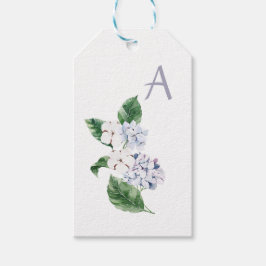 Spring HYRDANGEA met aanpasbare brief Cadeaulabel