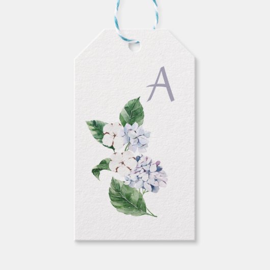 Spring HYRDANGEA met aanpasbare brief Cadeaulabel (Voorkant)