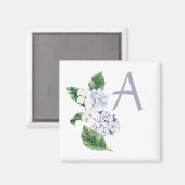 Spring HYRDANGEA met aanpasbare brief Magneet (Voorkant / Achterkant)