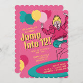 Spring in 12 Schattigee trampoline meisje 13e verj Kaart (Voorkant / Achterkant)