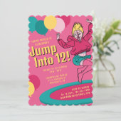 Spring in 12 Schattigee trampoline meisje 13e verj Kaart (Staand voorkant)