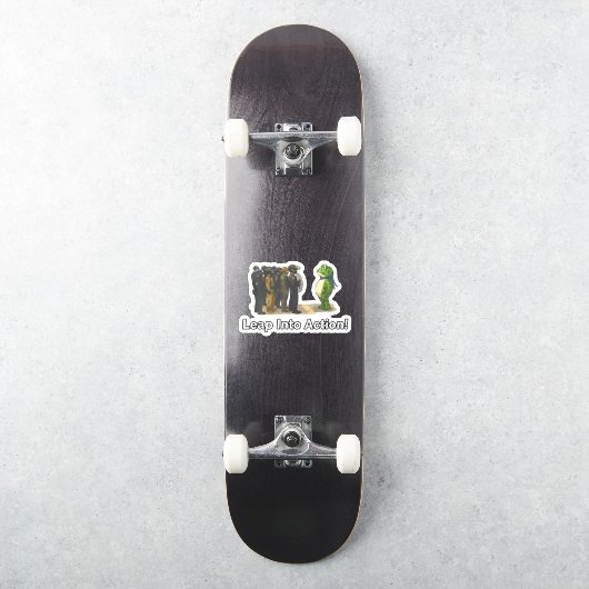 Spring in actie! Kikker sticker (Skateboard)