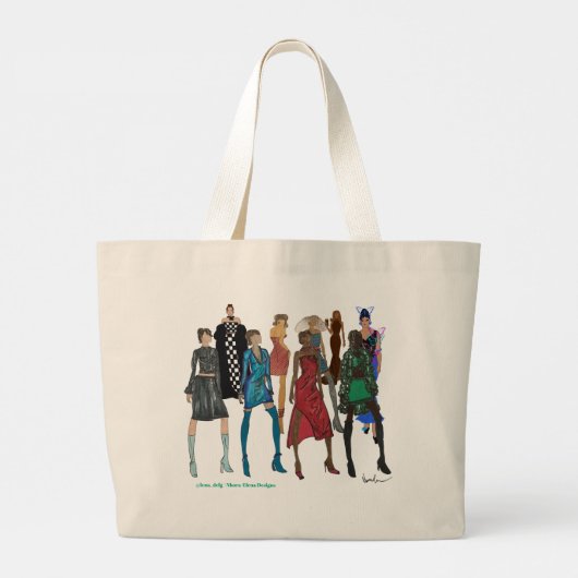 Spring in de mode! grote tote bag (Achterkant)