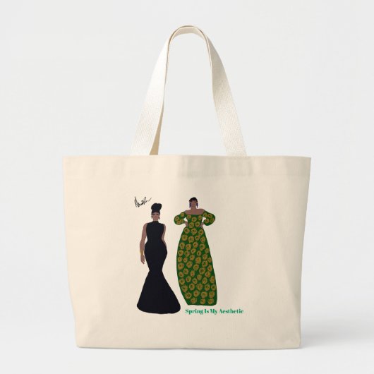 Spring in de mode! grote tote bag (Voorkant)