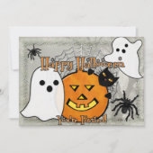 Spring in de nacht Halloween Kaart (Voorkant)