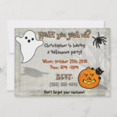 Spring in de nacht Halloween Kaart (Achterkant)