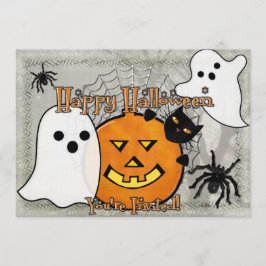 Spring in de nacht Halloween Kaart