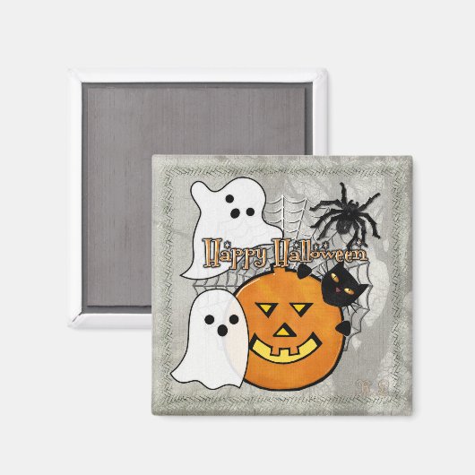 Spring in de nacht Halloween Magneet (Voorkant / Achterkant)