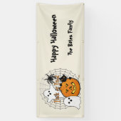 Spring in de nacht Halloween Spandoek (Verticaal)