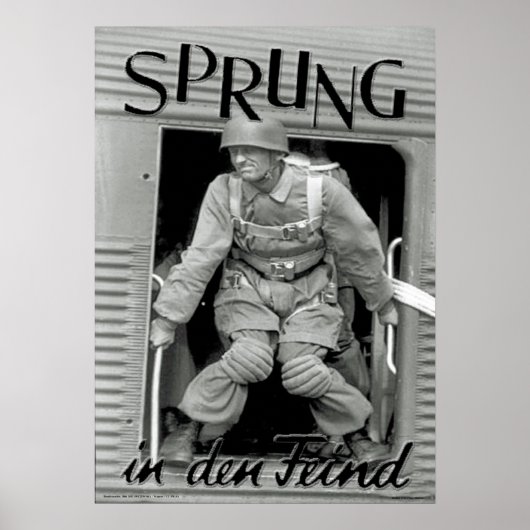 Spring in de vijand poster (Voorkant)
