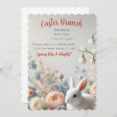 Spring in: Een Pastel Paasbrunch Uitnodiging (Voorkant / Achterkant)