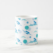 Spring in en Swimming Pattern Art Koffiemok (Center)