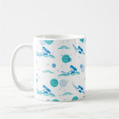 Spring in en Swimming Pattern Art Koffiemok (Links)
