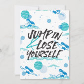 Spring in en verlies jezelf, het Zwemende Ontwerp  Bedankkaart (Voorkant)