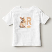 Spring in het leren: Adorable Alfabet Konijn Kinder Shirts (Voorkant)