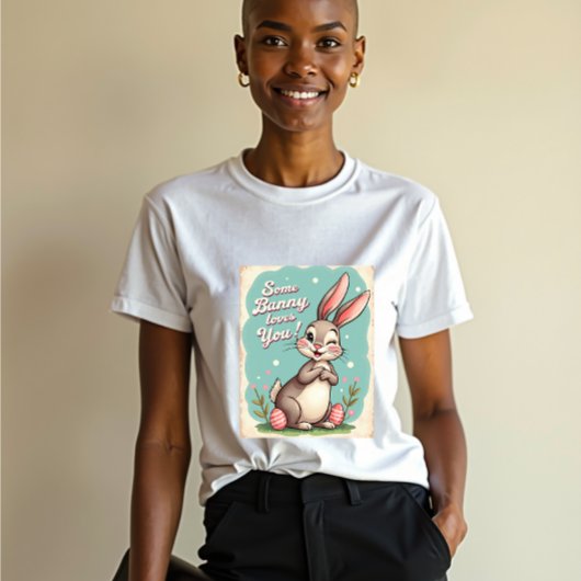 Spring in mijn hart: een konijn houdt van je Tri-Blend shirt