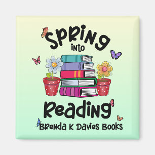 Spring in Reading Brenda K Davies Books Magneet
