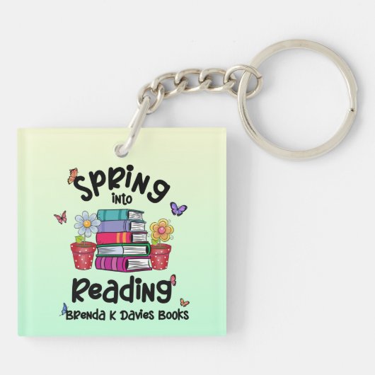 Spring in Reading Brenda K Davies Books Sleutelhanger (Achterkant)