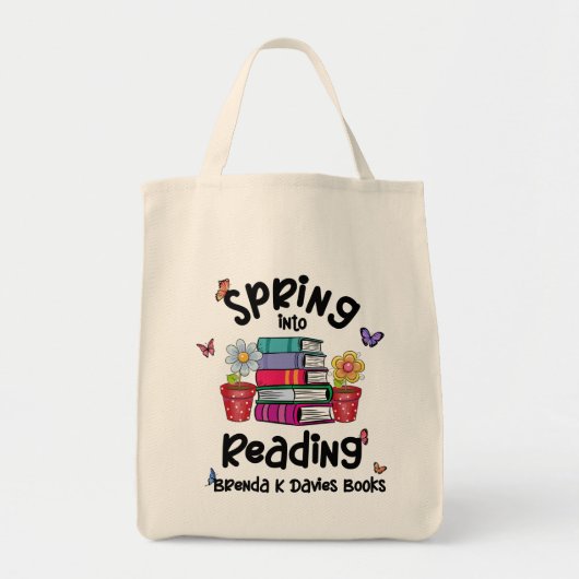 Spring in Reading Brenda K Davies Books Tote Bag (Voorkant)
