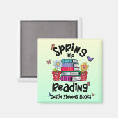 Spring in Reading Dustin Stevens Books Magneet (Voorkant / Achterkant)