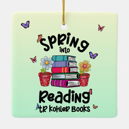 Spring in Reading TR Kohler Books Keramisch Ornament (Achterkant)