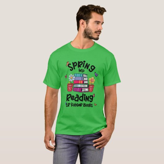 Spring in Reading TR Kohler Books T-Shirt (Voorkant volledig)