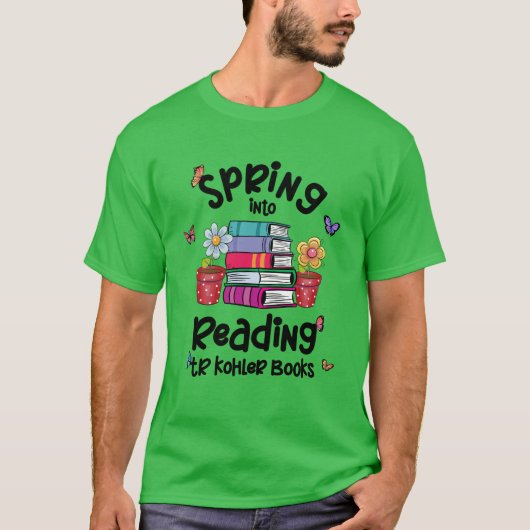Spring in Reading TR Kohler Books T-Shirt (Voorkant)