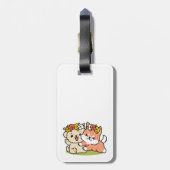 Spring in schattigheid - Schattige hondenillustrat Bagagelabel (Achterkant verticaal)