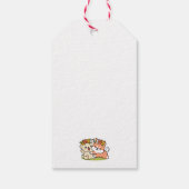 Spring in schattigheid - Schattige hondenillustrat Cadeaulabel (Achterkant)