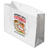 Spring in schattigheid - Schattige hondenillustrat Groot Cadeauzakje (Achterkant Gekanteld)