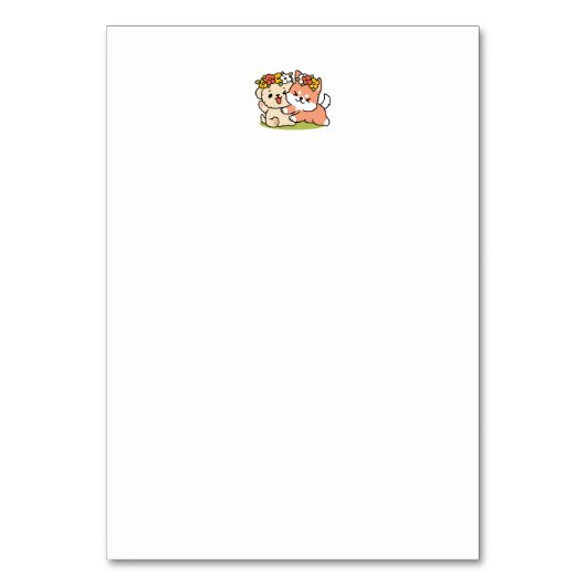 Spring in schattigheid - Schattige hondenillustrat Kaart (Achterkant)