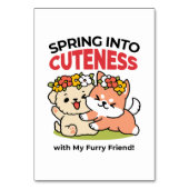 Spring in schattigheid - Schattige hondenillustrat Kaart (Voorkant)