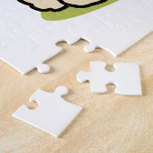 Spring in schattigheid - Schattige hondenillustrat Legpuzzel (Zijkant)