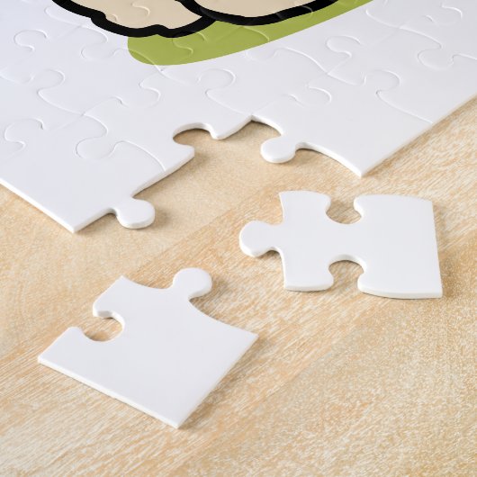 Spring in schattigheid - Schattige hondenillustrat Legpuzzel (Zijkant)