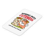 Spring in schattigheid - Schattige hondenillustrat Magneet (Linkerzijde)