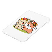 Spring in schattigheid - Schattige hondenillustrat Magneet (Linkerzijde)