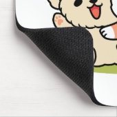 Spring in schattigheid - Schattige hondenillustrat Muismat (Hoek)