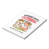 Spring in schattigheid - Schattige hondenillustrat Notitieblok (Linkerzijde)