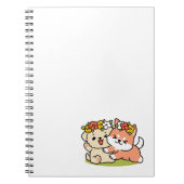 Spring in schattigheid - Schattige hondenillustrat Notitieboek (Voorkant)