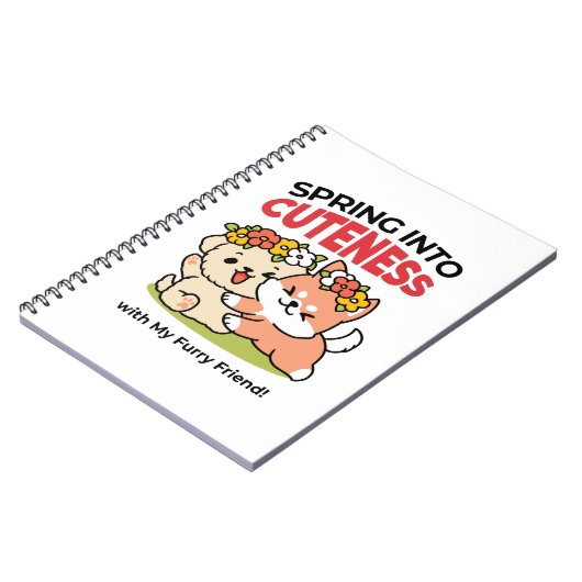 Spring in schattigheid - Schattige hondenillustrat Notitieboek (Linkerzijde)